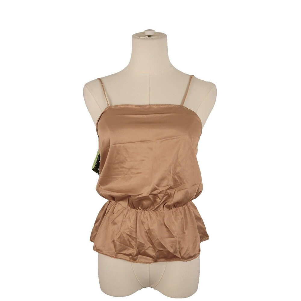 DuPont Antron III Beige Nylon Camisole Deadstock 70s NWT Vintage Vtg